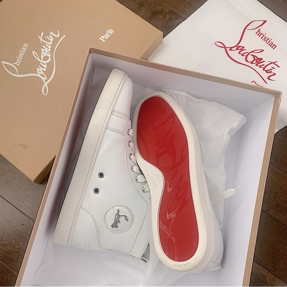 FATHER’S DAY DEAL! Unisex Christian Louboutin High Top Leather Sneakers